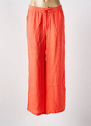 Pantalon large tissage crêpe taille normale orange CREAM femme