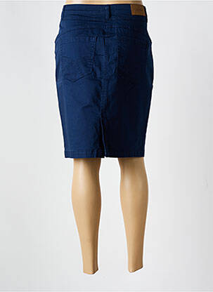 Jupe mi-longue stretch bleu CREAM & ROUGE femme
