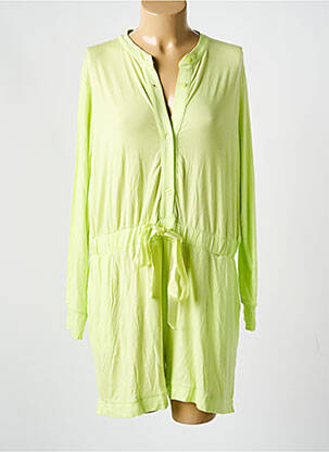 Pyjashort tissage jersey vert MAISON LEJABY femme