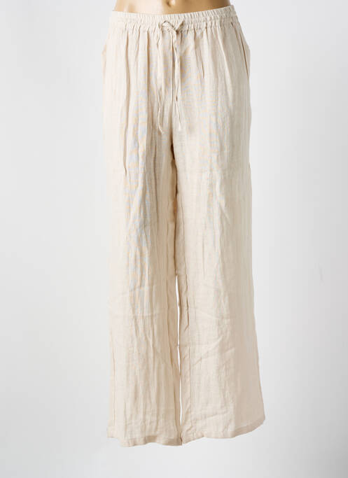 Pantalon large beige CREAM pour femme