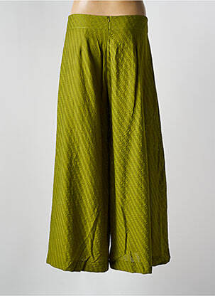 Pantalon large fermeture zip latéral taille haute vert MÊME ROAD femme