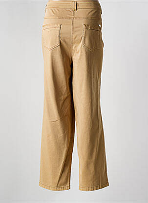Pantalon droit tissage popeline taille normale beige BASLER femme
