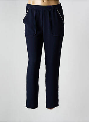 Pantalon 7/8 taille élastique taille normale bleu ZAPA femme