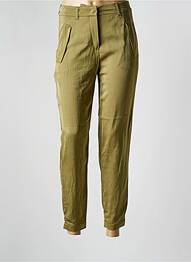 Pantalon 7/8 fermeture zippée sous rabat avec crochet taille normale vert MARC CAIN femme