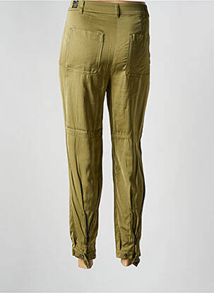 Pantalon 7/8 fermeture zippée sous rabat avec crochet taille normale vert MARC CAIN femme