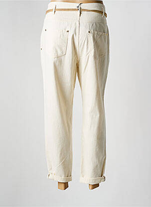 Pantalon 7/8 taille haute taille haute beige CAROLINE BISS femme
