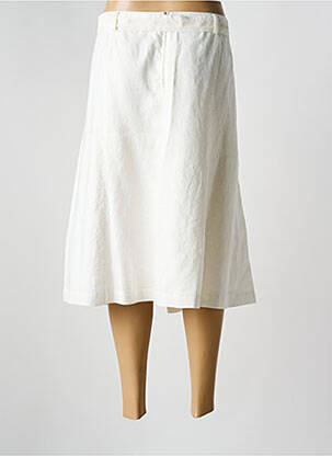 Jupe mi-longue taille à pinces beige BASLER femme