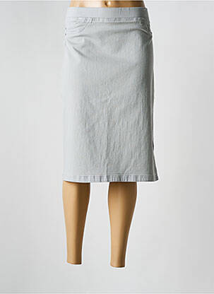 Jupe mi-longue coupe droite gris ELENA MIRO femme