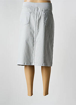 Jupe mi-longue coupe droite gris ELENA MIRO femme