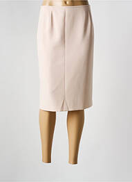 Jupe mi-longue taille à pinces rose BASLER femme