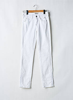 Jeans coupe slim taille normale taille normale blanc R 867 femme