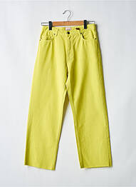 Jeans coupe droite stretch taille normale jaune MÊME ROAD femme