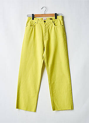 Jeans coupe droite stretch taille normale jaune MÊME ROAD femme