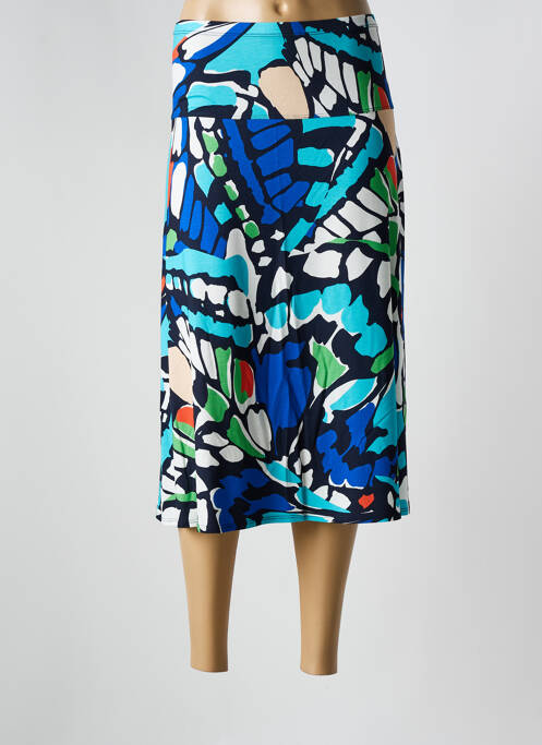 Jupe mi-longue bleu GOLLÉHAUG pour femme