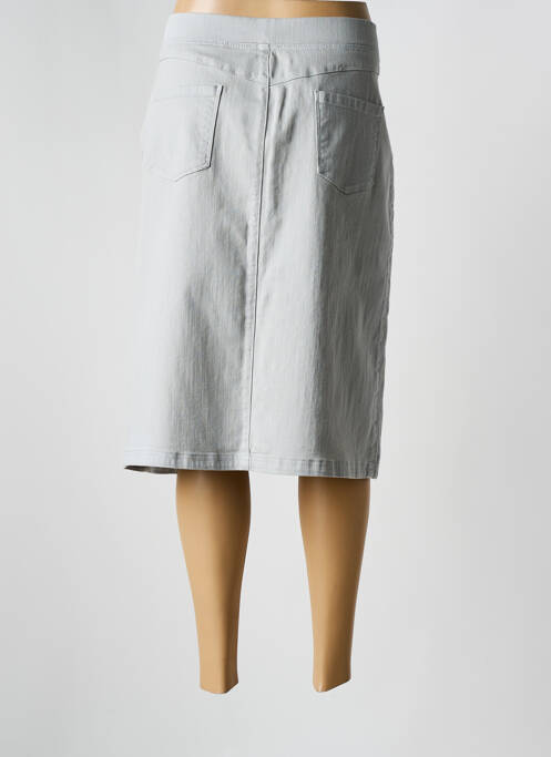 Jupe mi-longue gris ELENA MIRO pour femme