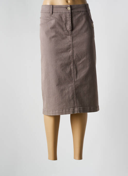 Jupe mi-longue marron RABE pour femme