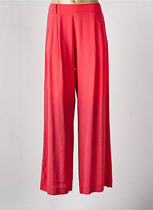Pantalon large tissage popeline taille normale rouge MÊME ROAD femme
