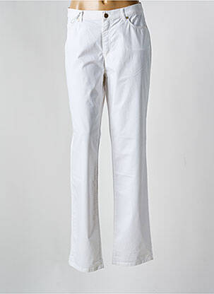 Pantalon droit stretch taille normale blanc SAINT HILAIRE femme