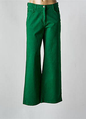 Jeans coupe large stretch taille normale vert NICE THINGS femme