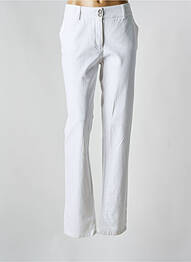 Pantalon droit stretch taille normale blanc SAINT HILAIRE femme