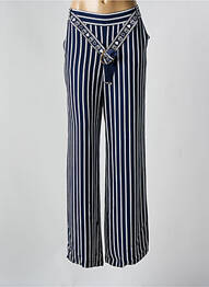 Pantalon large tissage popeline taille normale bleu CAROLINE BISS femme