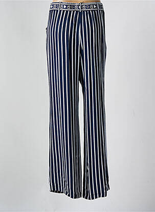 Pantalon large tissage popeline taille normale bleu CAROLINE BISS femme