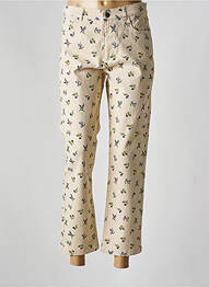Jeans coupe droite stretch taille normale beige NICE THINGS femme