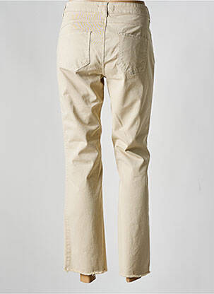Pantalon droit stretch taille normale beige ELENA MIRO femme