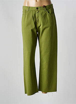 Jeans coupe large taille normale taille normale vert MÊME ROAD femme