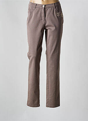 Pantalon droit stretch taille normale marron RABE femme
