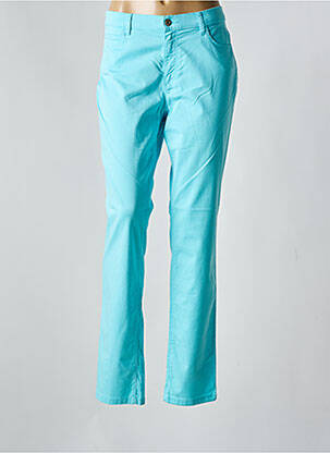 Pantalon droit stretch taille normale bleu SAINT HILAIRE femme