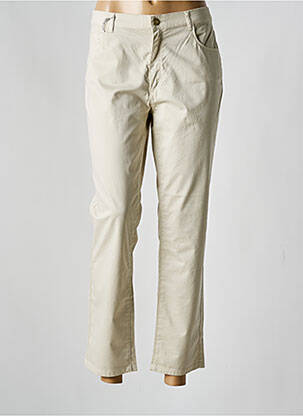 Pantalon 7/8 stretch taille normale beige SAINT HILAIRE femme