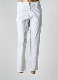 Pantalon 7/8 stretch taille normale blanc BRUNO SAINT HILAIRE femme