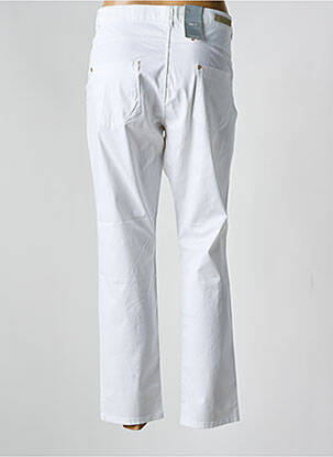 Pantalon 7/8 stretch taille normale blanc BRUNO SAINT HILAIRE femme