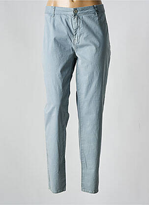 Pantalon slim tissage popeline taille normale gris EVA KAYAN femme