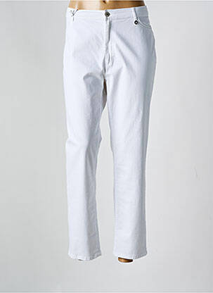 Pantalon droit stretch taille normale blanc SAINT HILAIRE femme