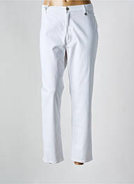 Pantalon droit stretch taille normale blanc SAINT HILAIRE femme