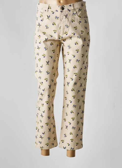 Jeans coupe droite beige NICE THINGS pour femme