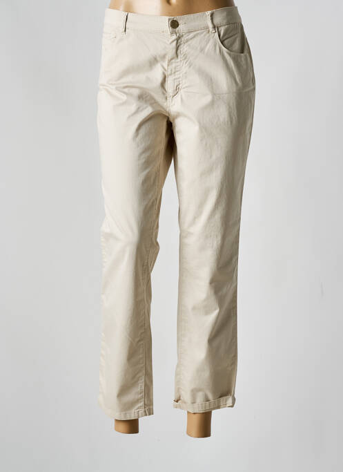 Pantalon 7/8 beige BRUNO SAINT HILAIRE pour femme
