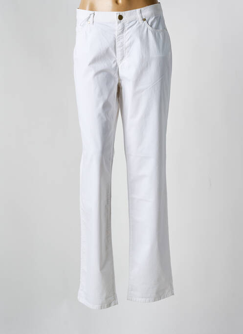 Pantalon droit blanc SAINT HILAIRE pour femme