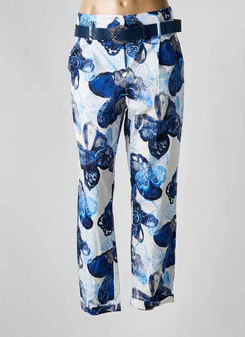 Pantalon droit bleu CAROLINE BISS pour femme