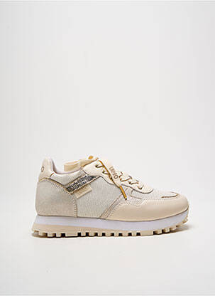 Baskets tissage satiné talon plat jusqu'à 3cm beige LIU JO femme