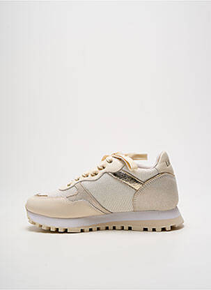 Baskets tissage satiné talon plat jusqu'à 3cm beige LIU JO femme