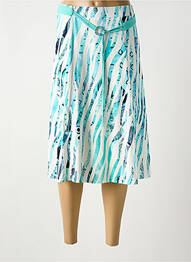 Jupe mi-longue taille élastique bleu FRANK WALDER femme