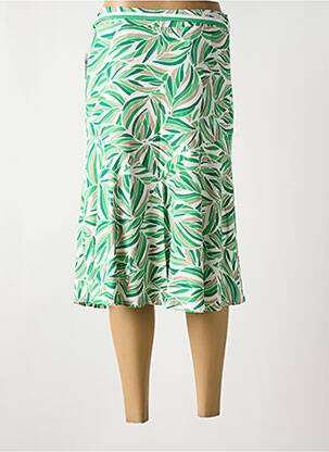 Jupe mi-longue coupe évasée vert FRANK WALDER femme