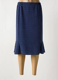 Jupe mi-longue coupe évasée bleu GRIFFON femme