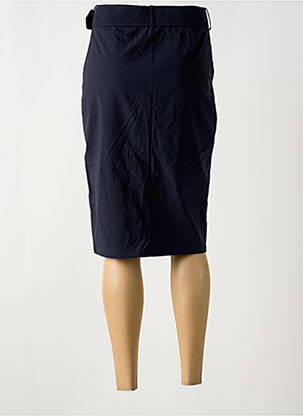 Jupe mi-longue coupe droite bleu EVA KAYAN femme