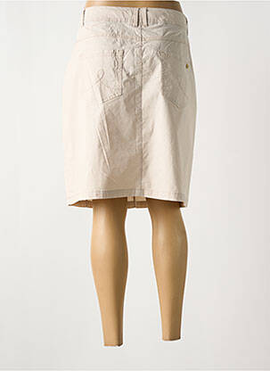 Jupe mi-longue coupe droite beige ÉTYMOLOGIE femme