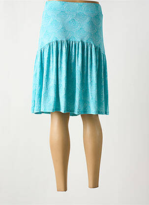 Jupe mi-longue coupe évasée bleu MARBLE femme