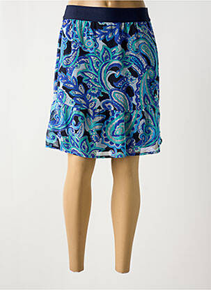 Jupe courte taille élastique bleu STREET ONE femme